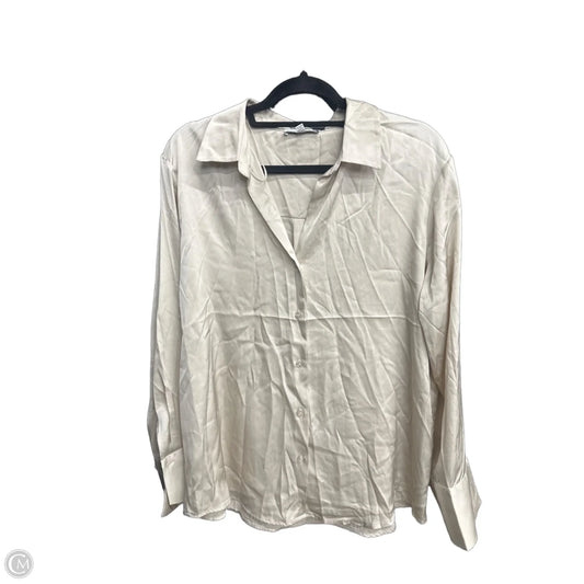 Top Long Sleeve By Maison Damelie In Cream, Size: M