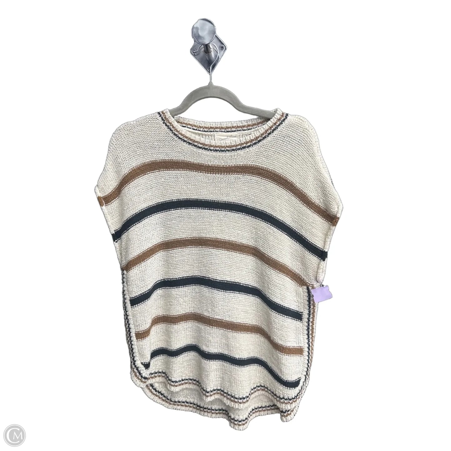 Top Sleeveless By Universal Thread In Striped Pattern, Size: M