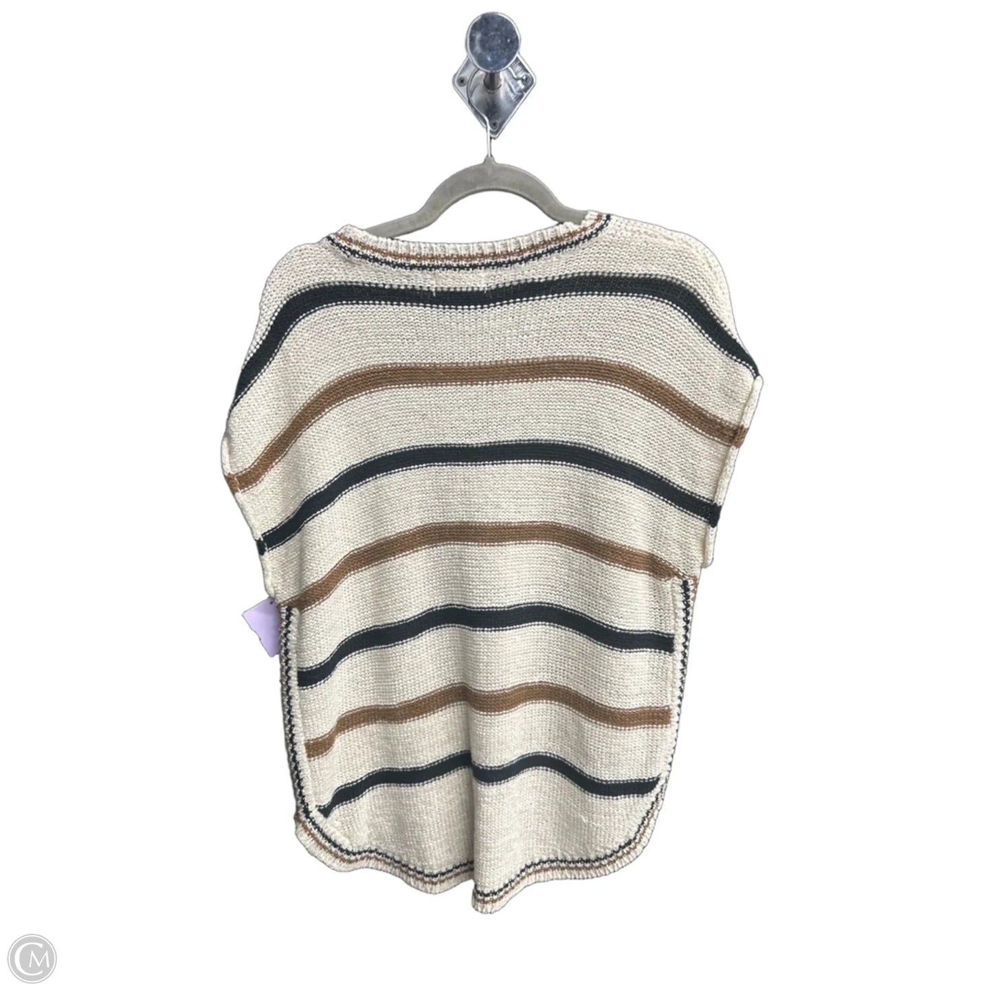 Top Sleeveless By Universal Thread In Striped Pattern, Size: M