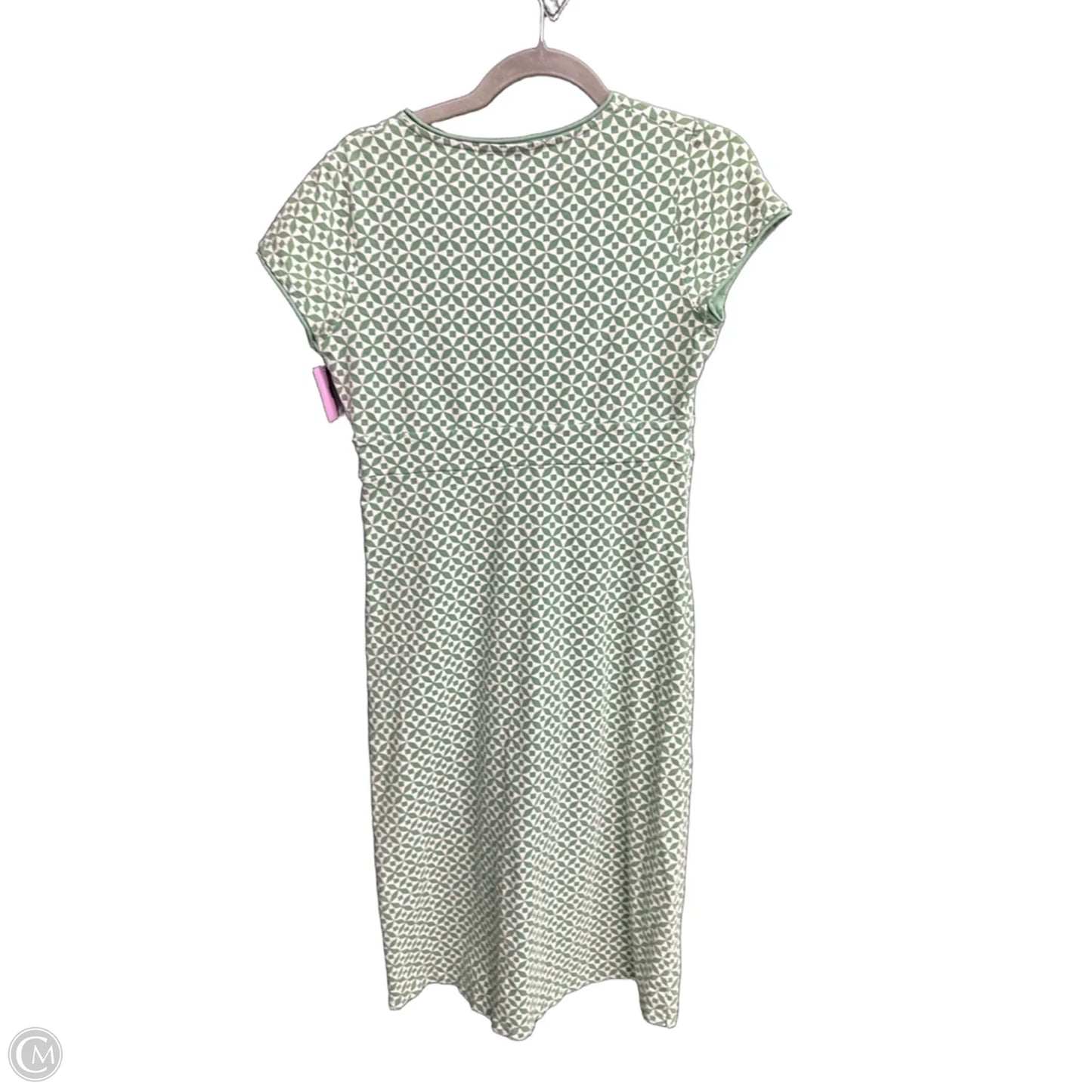 Dress Casual Midi By Boden In Green & White, Size: S