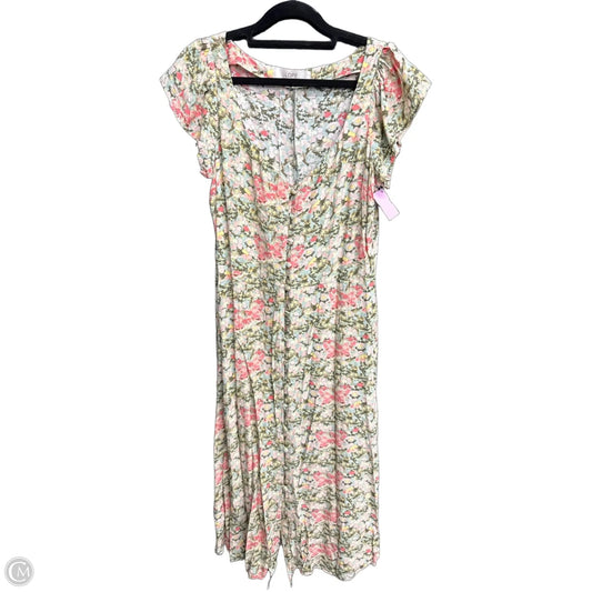 Dress Casual Midi By Loft In Floral Print, Size: S