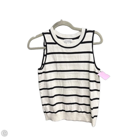 Top Sleeveless By Evereve In Striped Pattern, Size: Xs