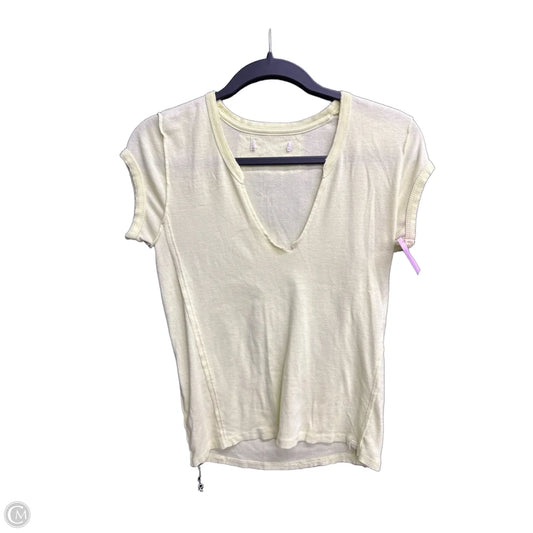 Top Short Sleeve Basic By Free People In Yellow, Size: S