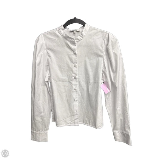 Top Long Sleeve By Madewell In White, Size: M