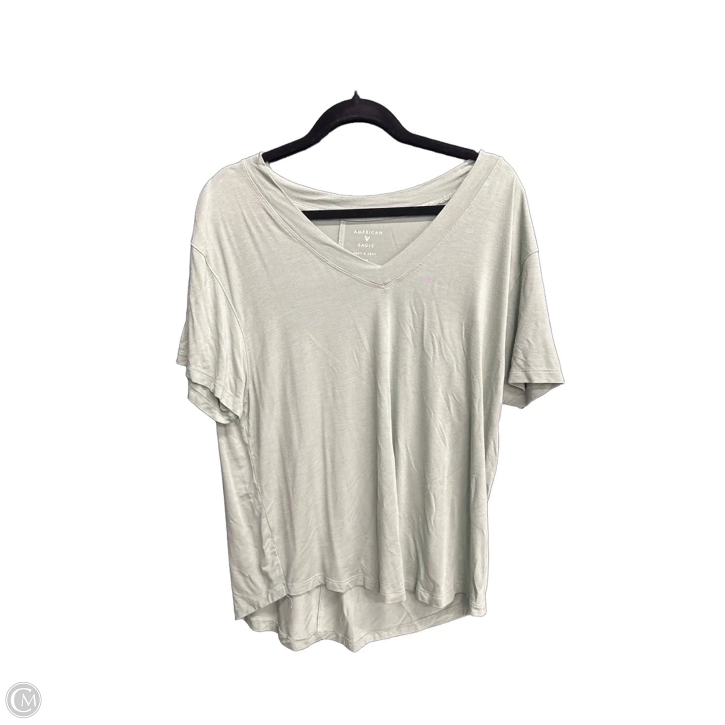 Top Short Sleeve Basic By American Eagle In Green, Size: L