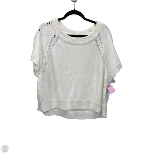 Sweater Short Sleeve By Altard State In White, Size: L