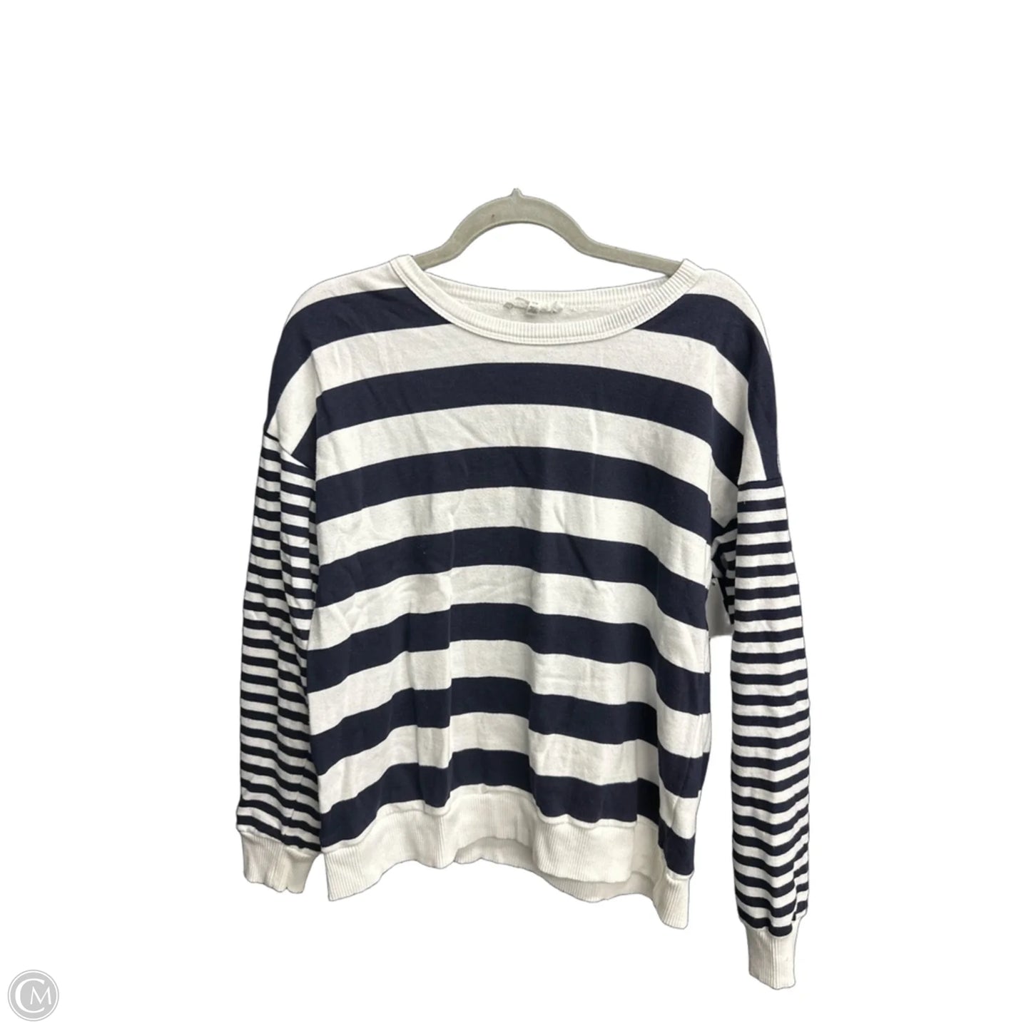 Top Long Sleeve By Workshop In Striped Pattern, Size: L