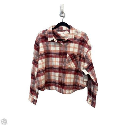 Jacket Shirt By Altard State In Plaid Pattern, Size: S