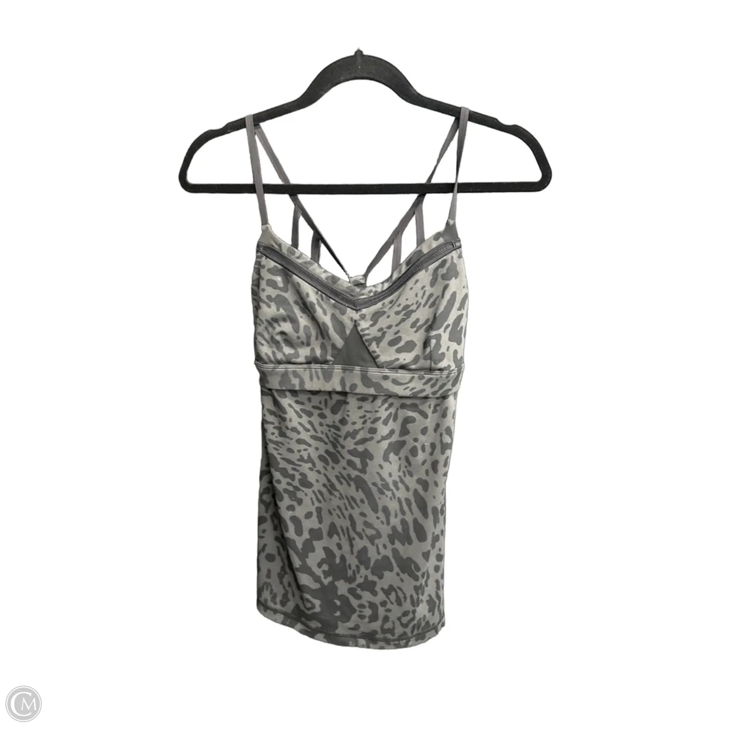 Athletic Tank Top By Lululemon In Black & Grey, Size: S