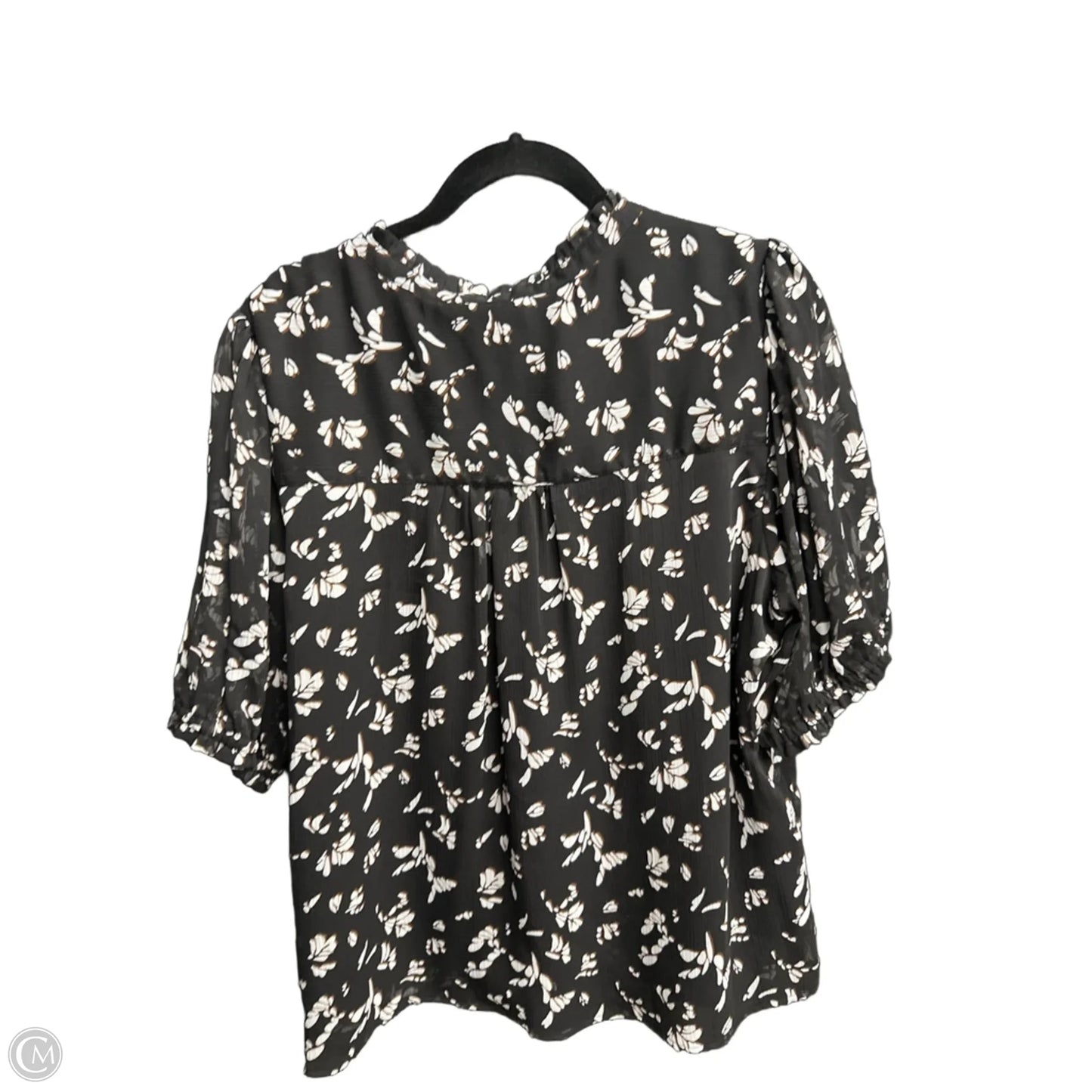 Top Short Sleeve By Nine West In Black & White, Size: Xl