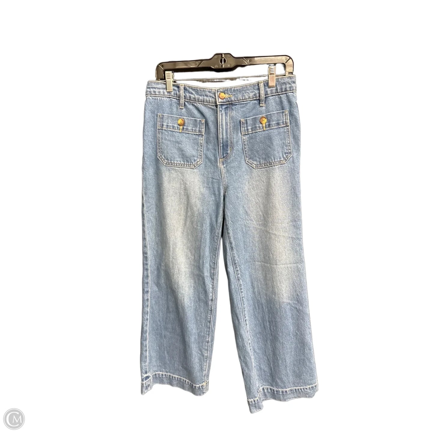 Jeans Wide Leg By Loft In Blue Denim, Size: 4