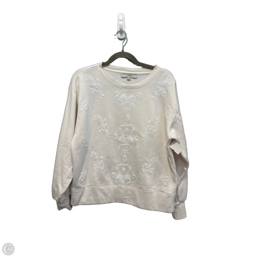Top Long Sleeve By Loft In Cream, Size: M