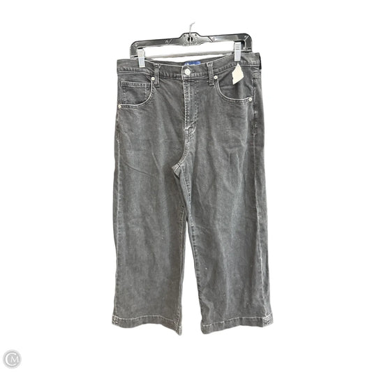 Jeans Wide Leg By Gap In Black Denim, Size: 12