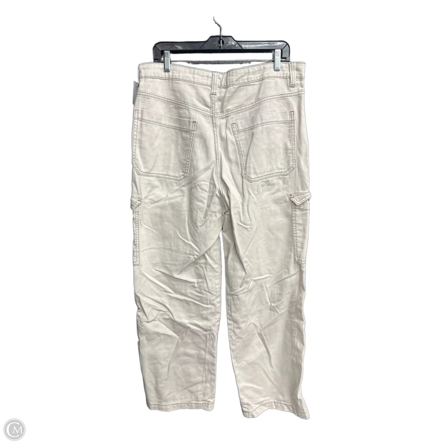 Jeans Wide Leg By Divided In Cream Denim, Size: 12
