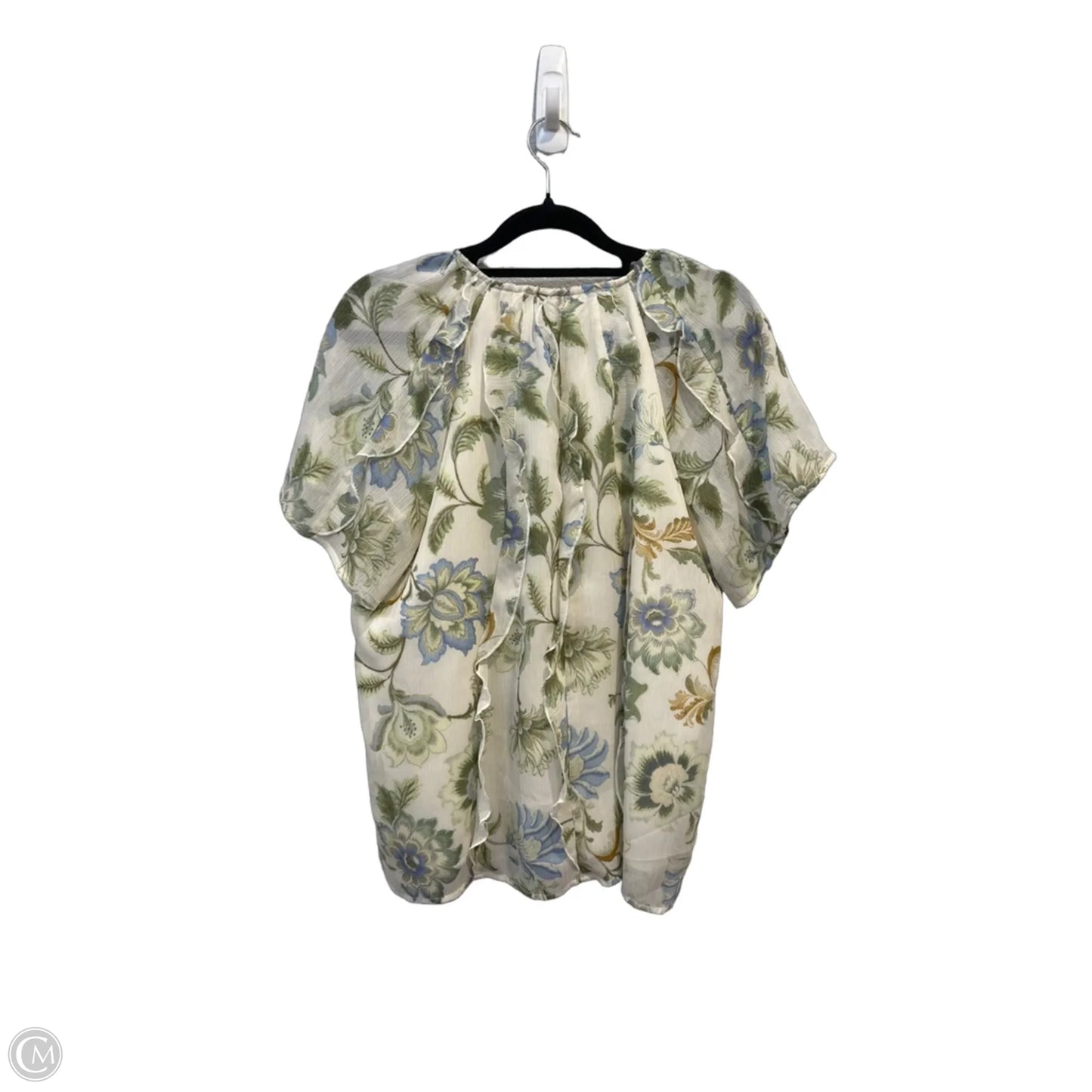 Top Short Sleeve By Loft In Floral Print, Size: Sp