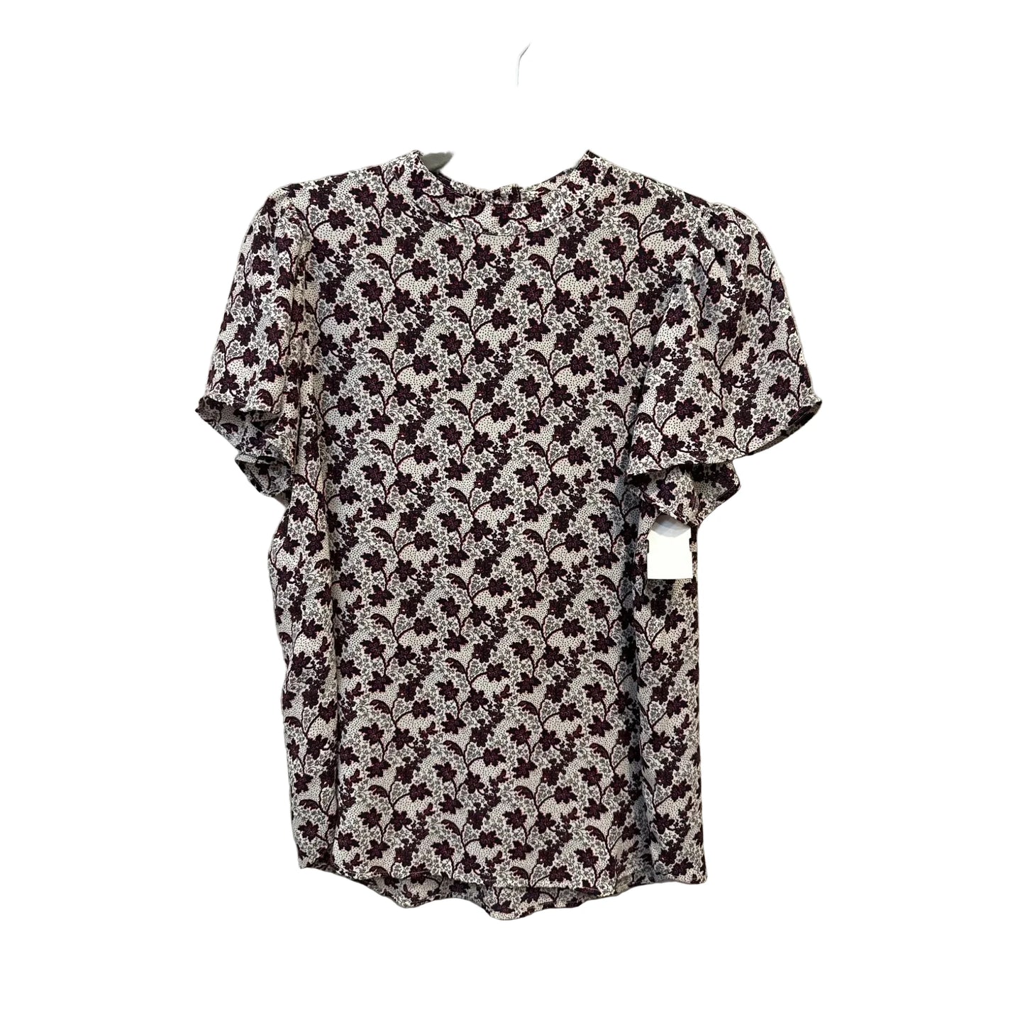 Top Short Sleeve By Loft In Floral Print, Size: Mp
