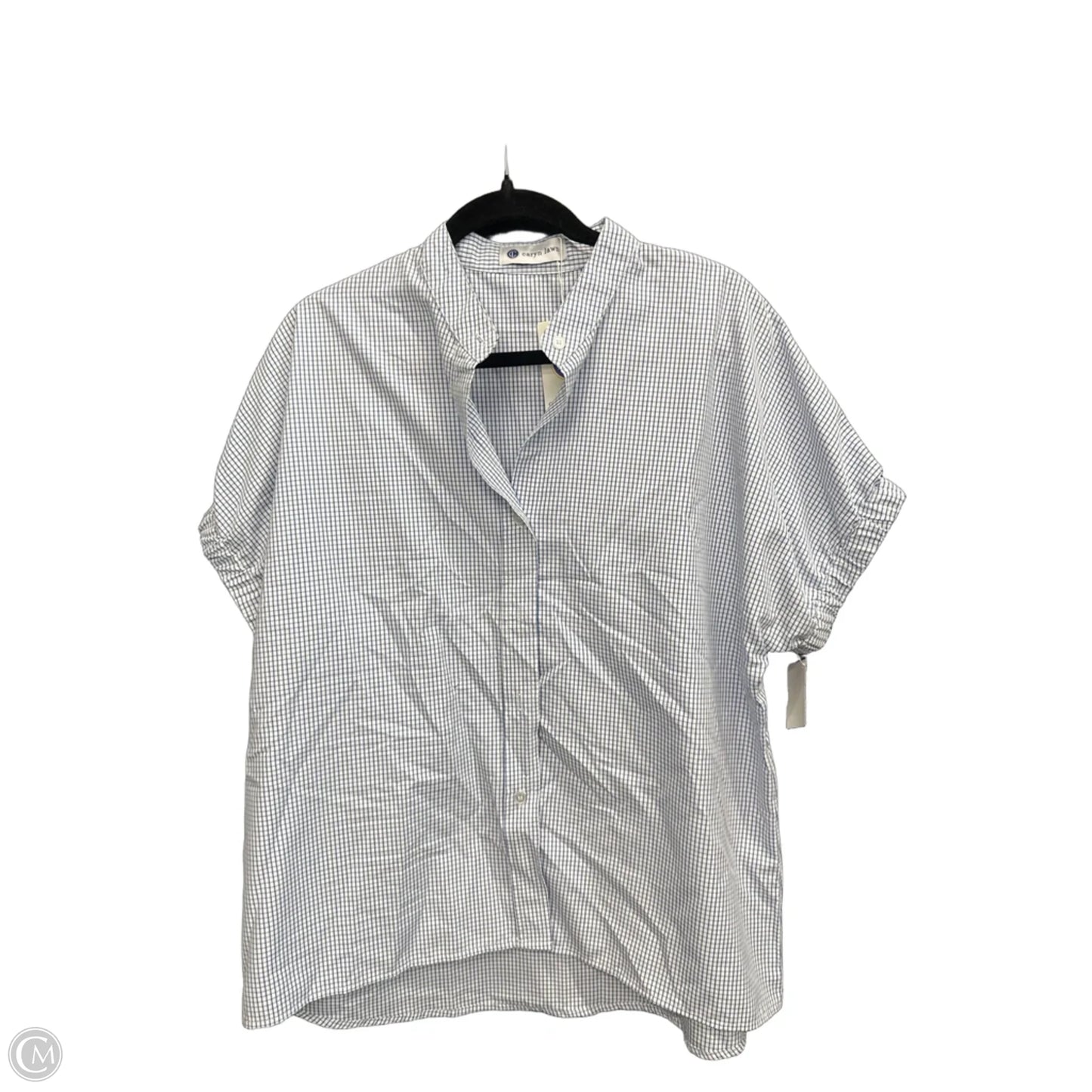 Top Short Sleeve By Clothes Mentor In Plaid Pattern, Size: Osfm