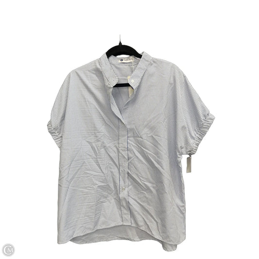 Top Short Sleeve By Clothes Mentor In Plaid Pattern, Size: Osfm