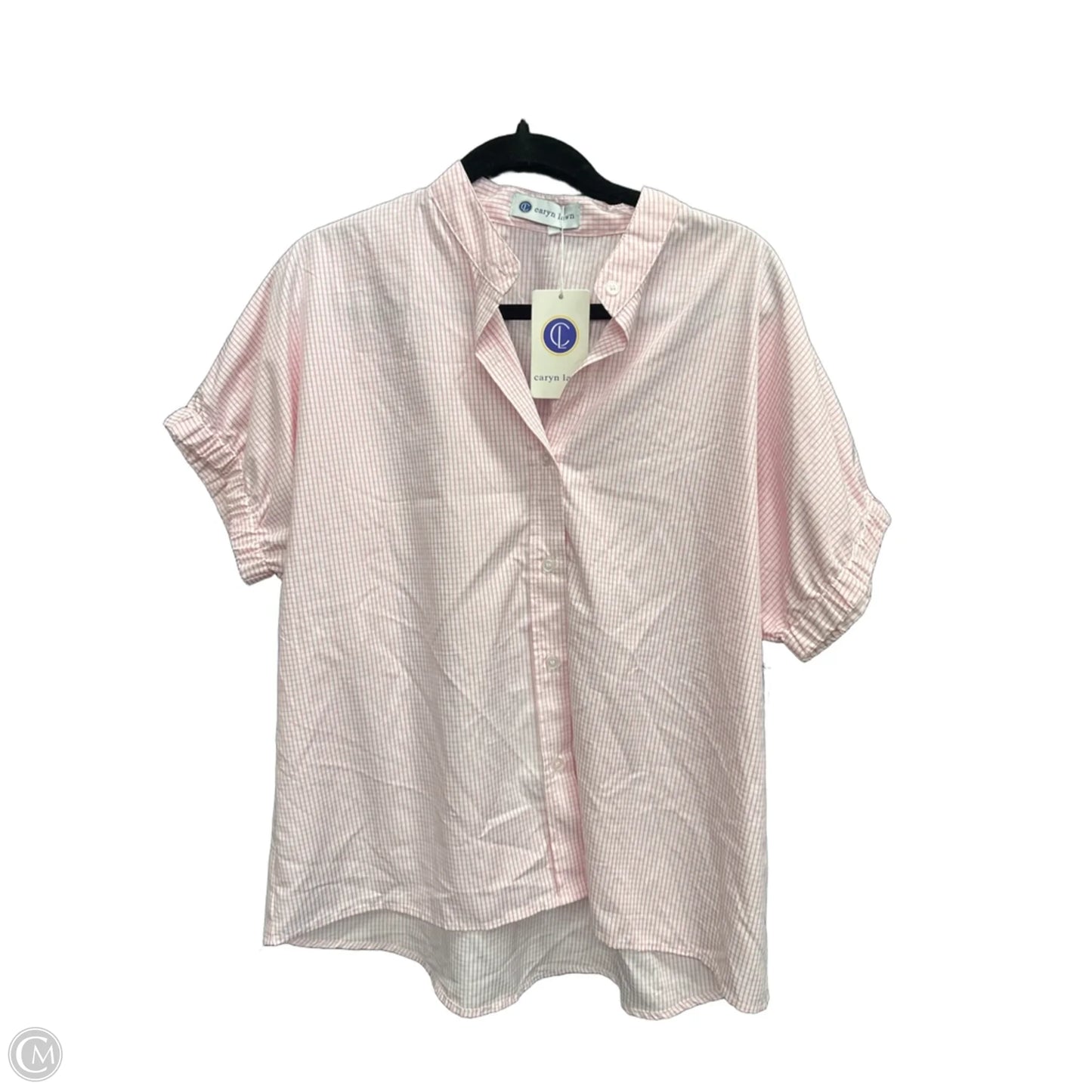 Top Short Sleeve By Clothes Mentor In Plaid Pattern, Size: Osfm