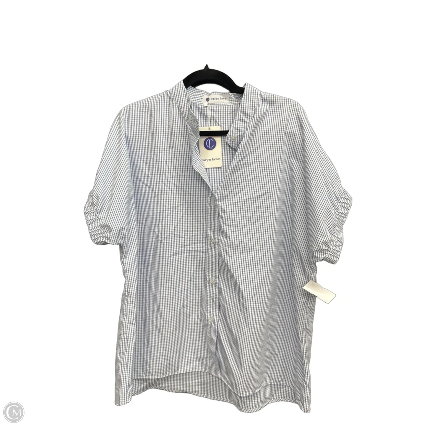 Top Short Sleeve By Clothes Mentor In Plaid Pattern, Size: Osfm