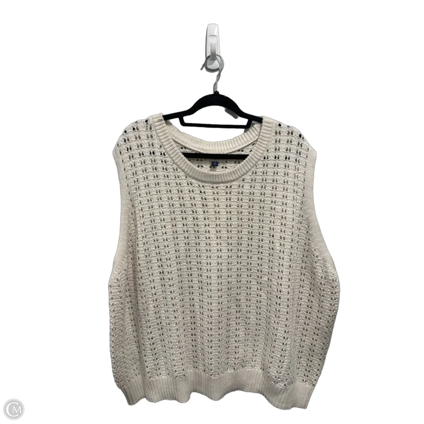 Vest Sweater By Universal Thread In Cream, Size: 4x