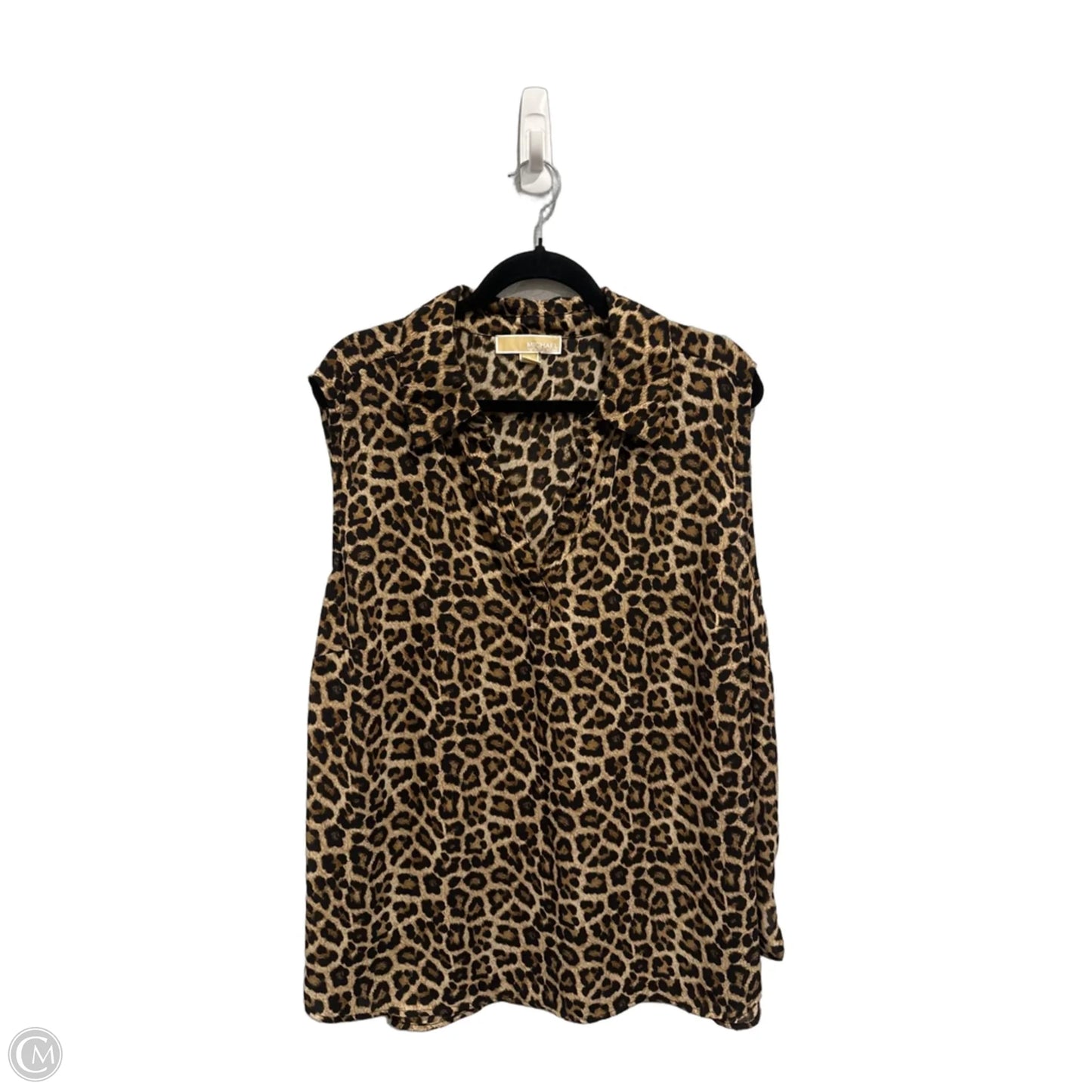 Top Sleeveless By Michael By Michael Kors In Animal Print, Size: 3x