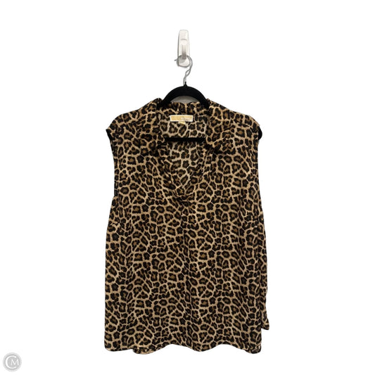 Top Sleeveless By Michael By Michael Kors In Animal Print, Size: 3x