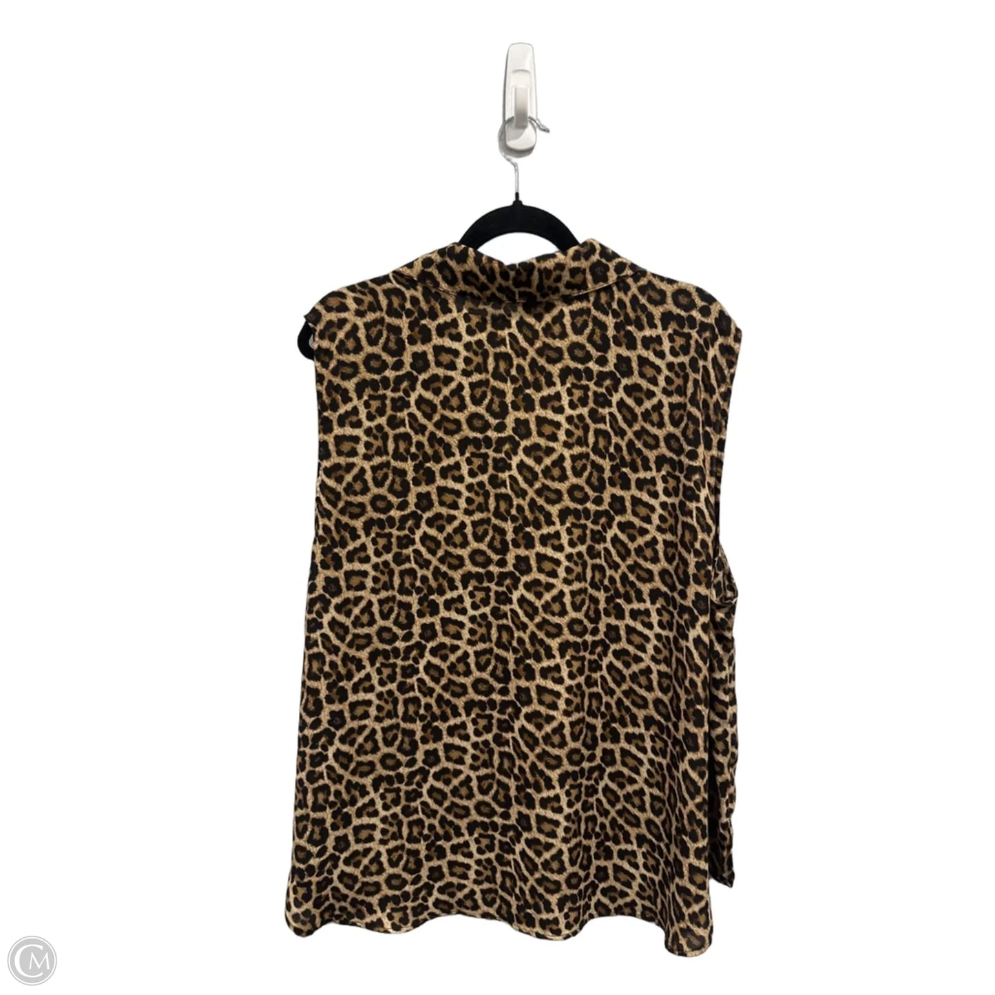 Top Sleeveless By Michael By Michael Kors In Animal Print, Size: 3x