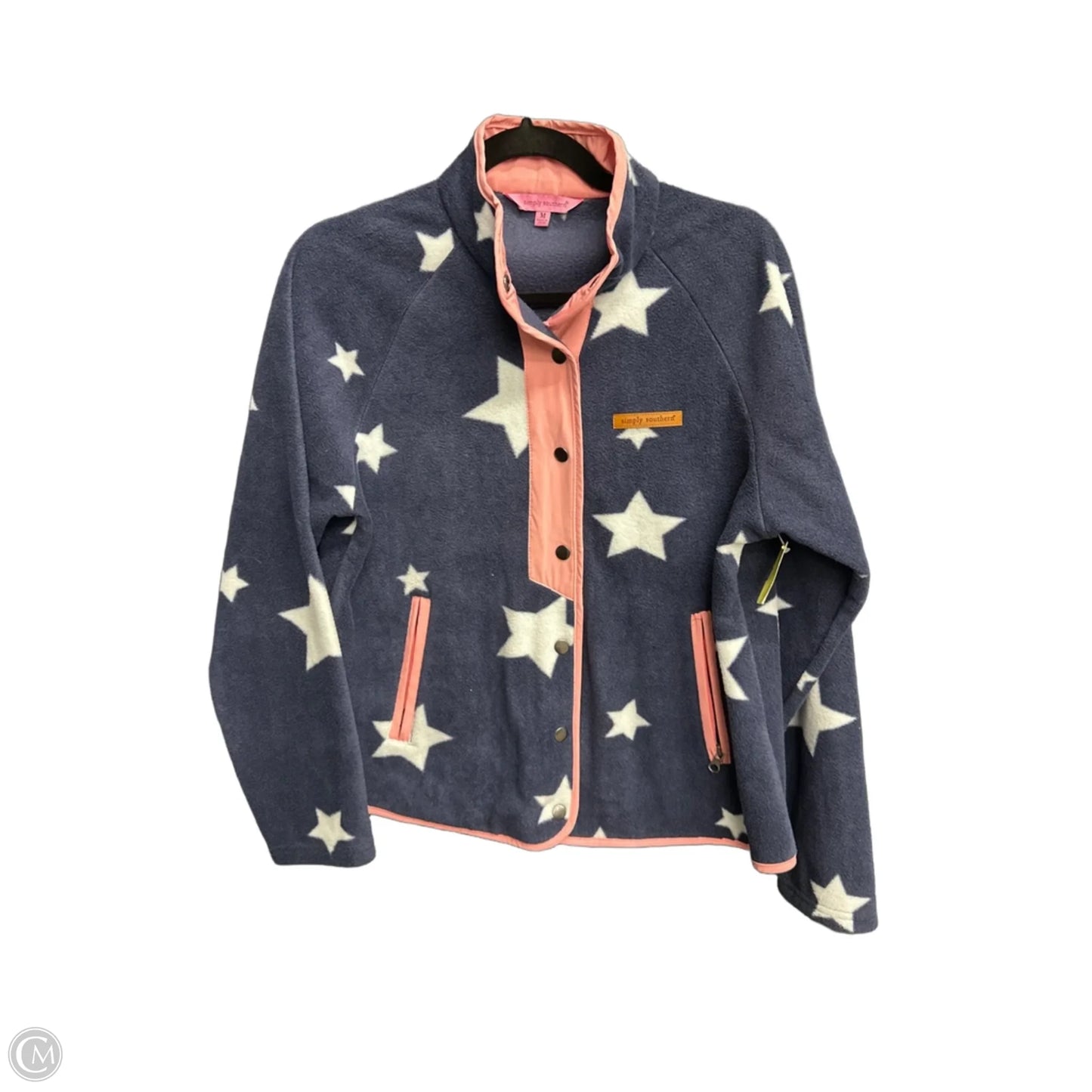 Sweatshirt Collar By Simply Southern In Navy, Size: M
