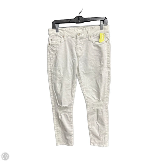 Jeans Boyfriend By 7 For All Mankind In White Denim, Size: 2