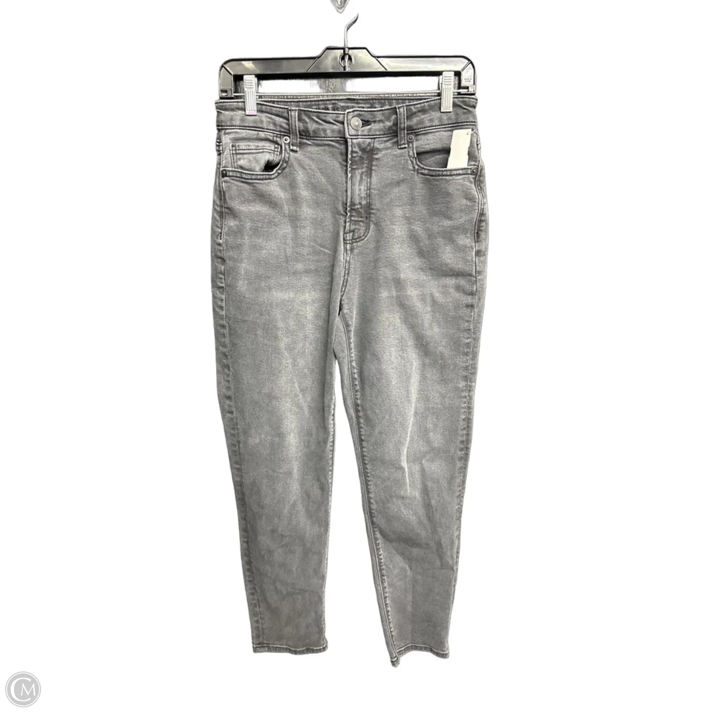 Jeans Boyfriend By American Eagle In Black Denim, Size: 4