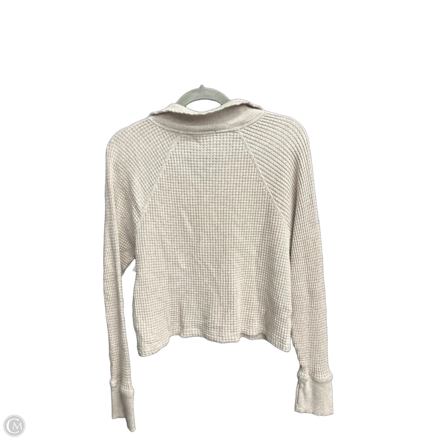 Top Long Sleeve By Aerie In Beige, Size: M