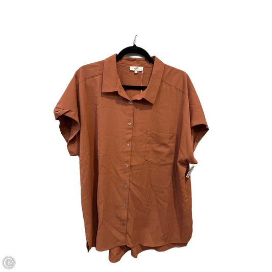 Top Short Sleeve By Entro In Orange, Size: Xl