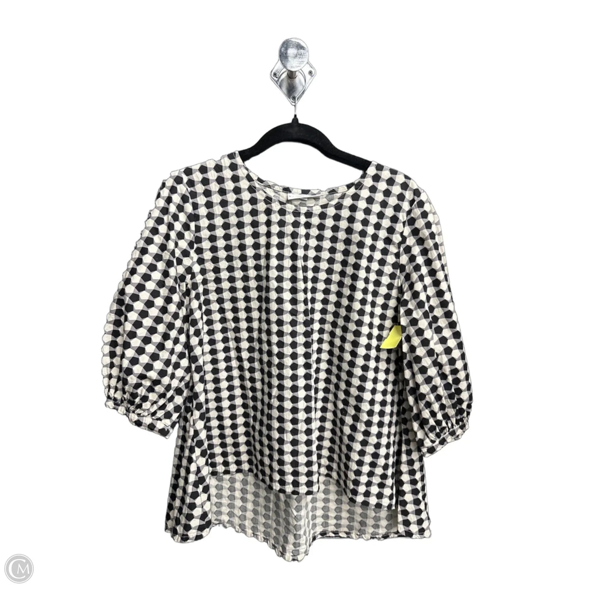 Top Short Sleeve By Bryn Walker In Geometric Pattern, Size: S