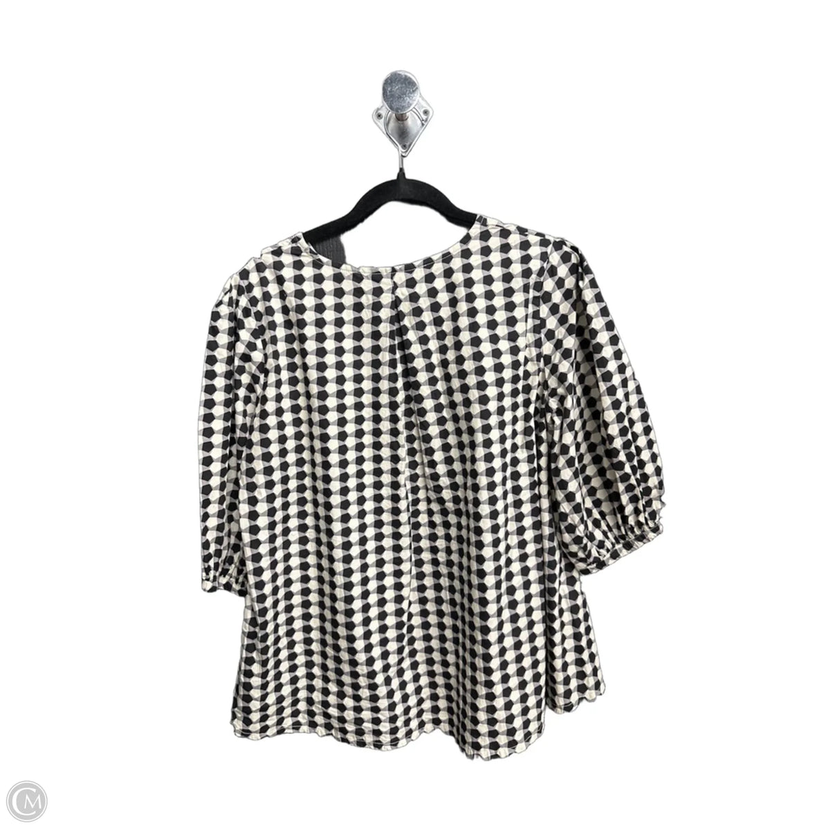 Top Short Sleeve By Bryn Walker In Geometric Pattern, Size: S
