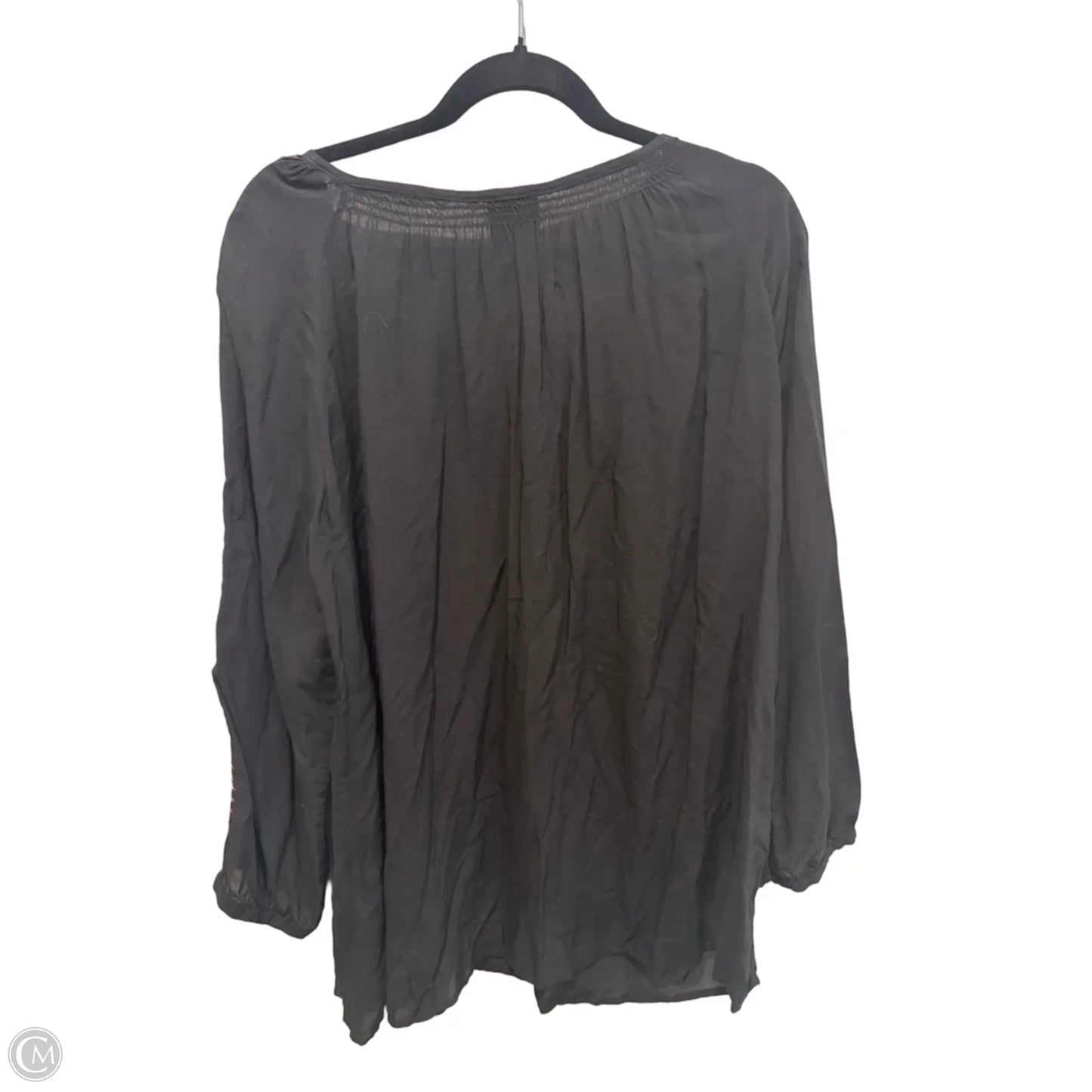 Top Long Sleeve By Cristina In Black, Size: L