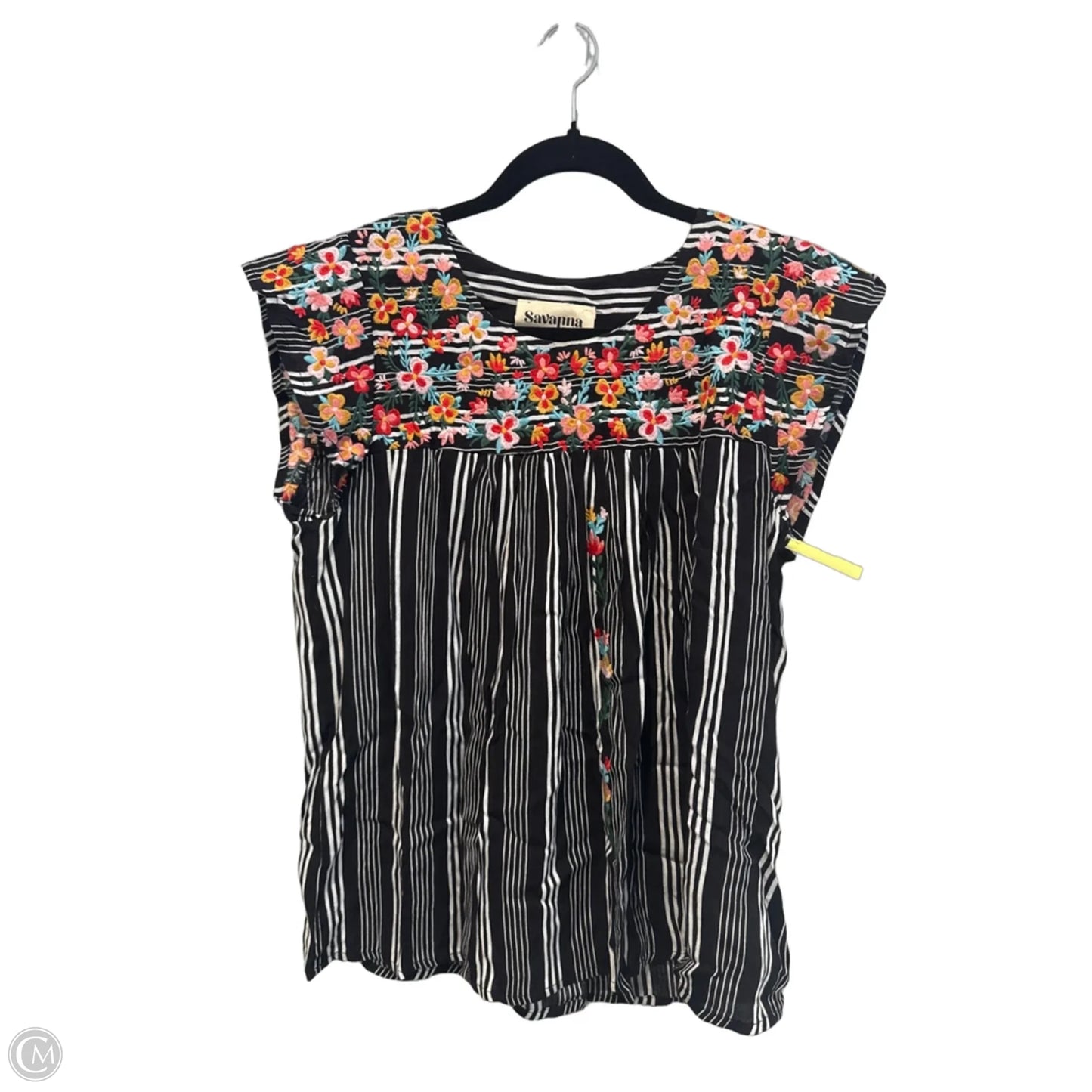 Top Sleeveless By Savanna Jane In Striped Pattern, Size: M