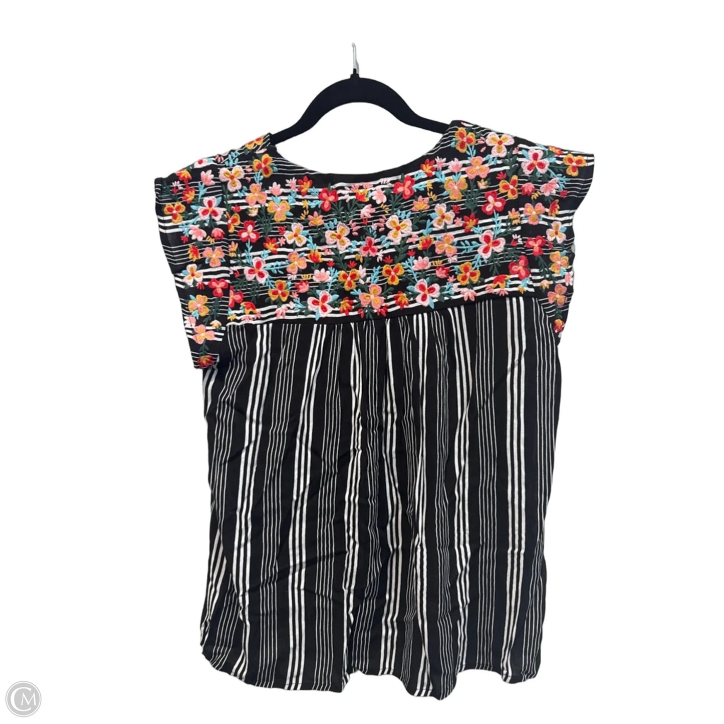 Top Sleeveless By Savanna Jane In Striped Pattern, Size: M