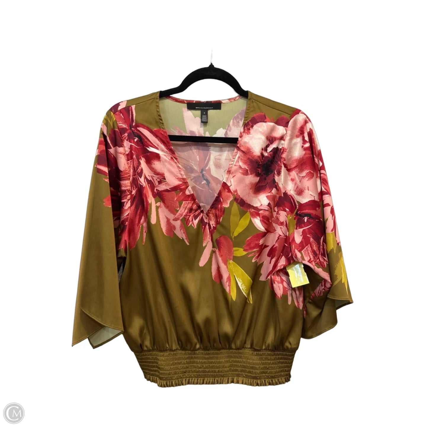 Top Long Sleeve By White House Black Market In Floral Print, Size: S