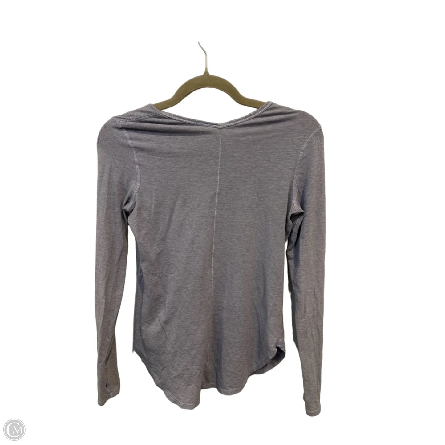Athletic Top Long Sleeve Crewneck By Lululemon In Striped Pattern, Size: Xs