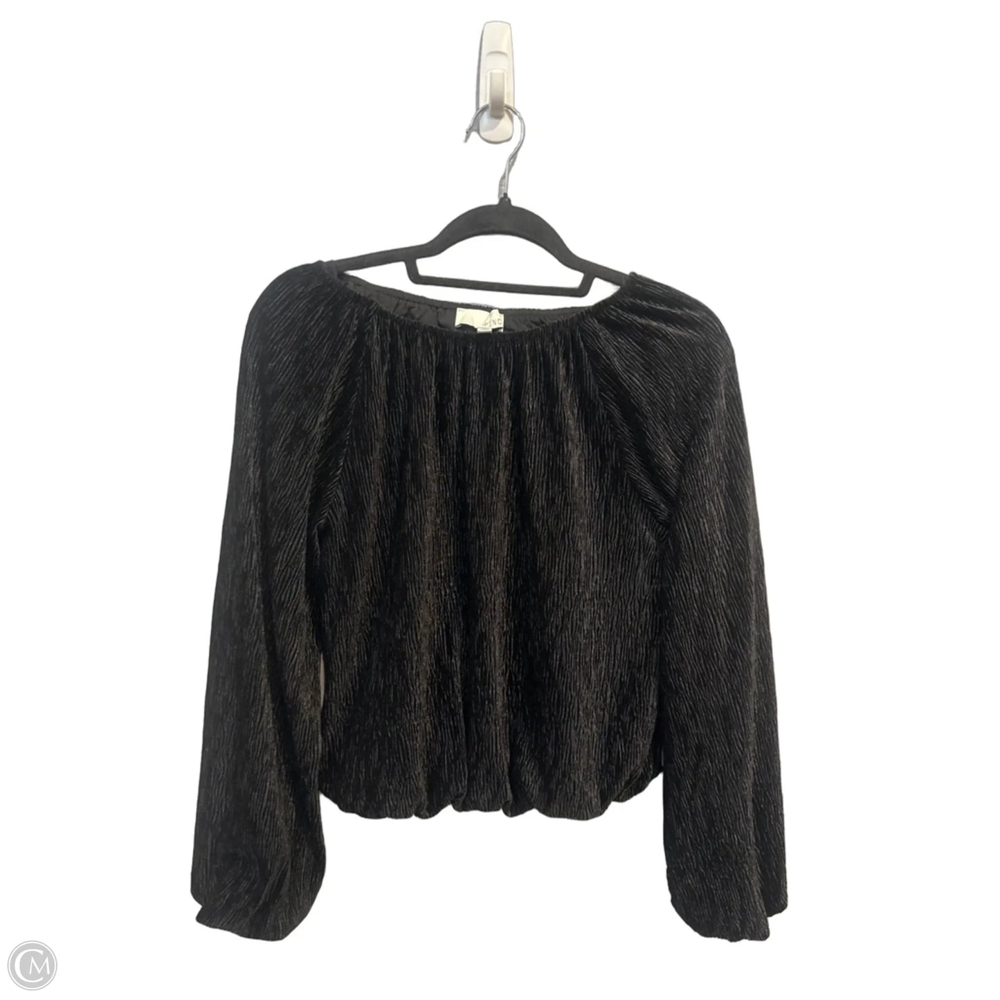 Top Long Sleeve By Pinch In Black, Size: S
