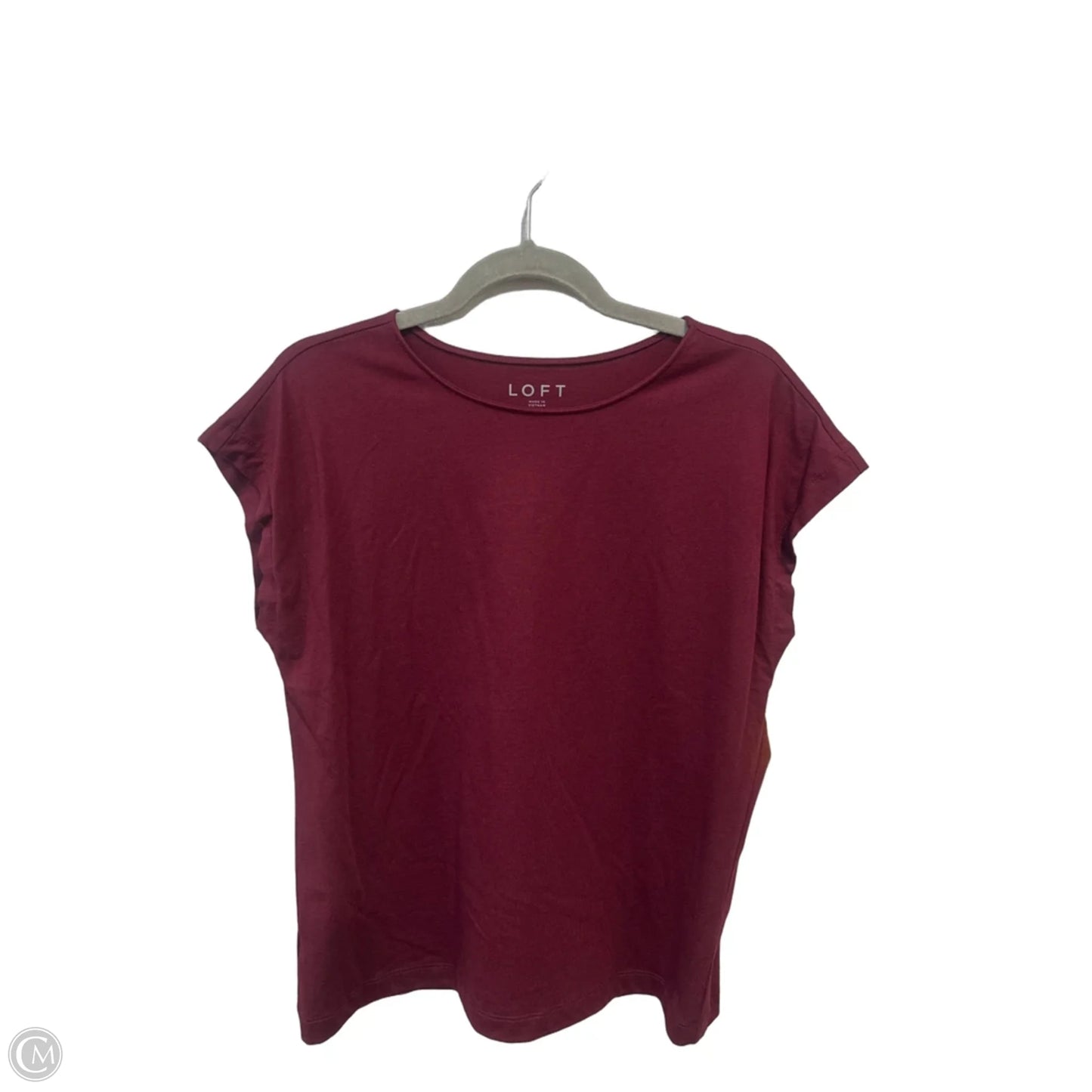 Top Sleeveless By Loft In Maroon, Size: S