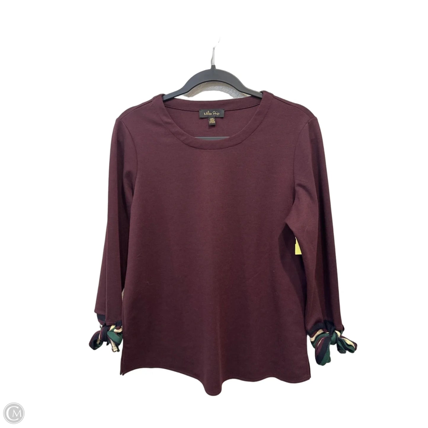 Top Long Sleeve By Melissa Paige In Maroon, Size: M