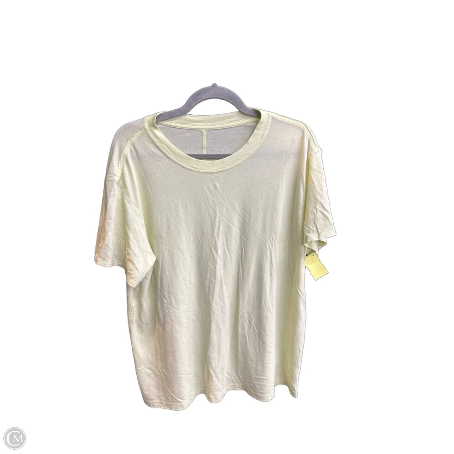 Athletic Top Short Sleeve By Lululemon In Yellow, Size: M