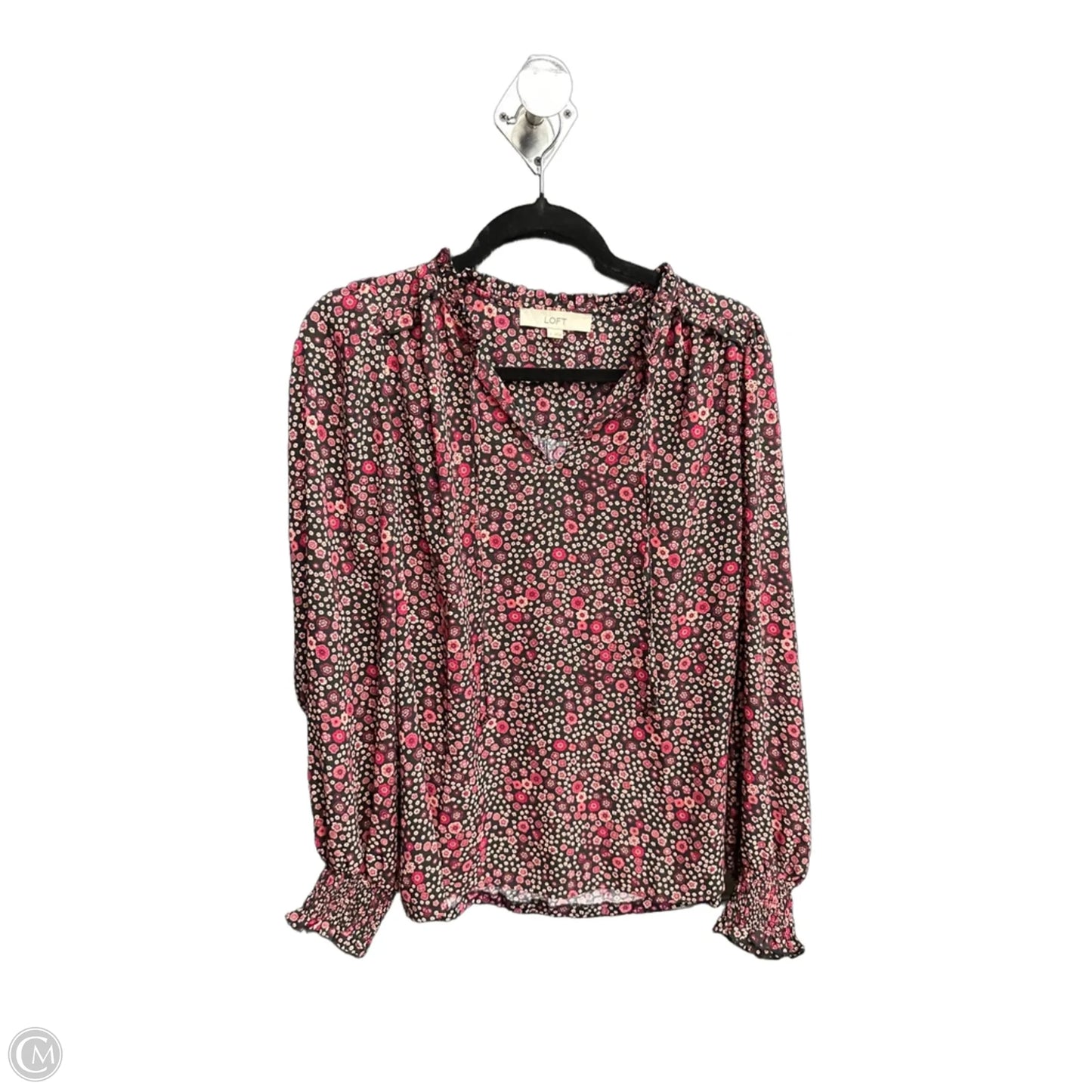 Top Long Sleeve By Loft In Floral Print, Size: L