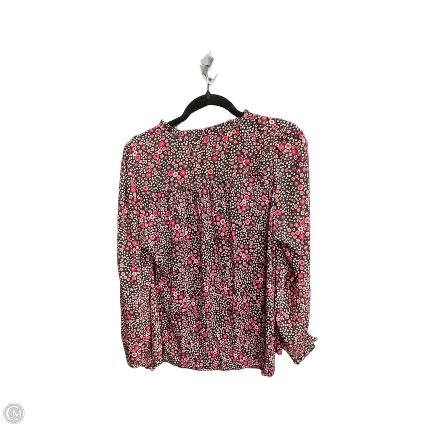 Top Long Sleeve By Loft In Floral Print, Size: L
