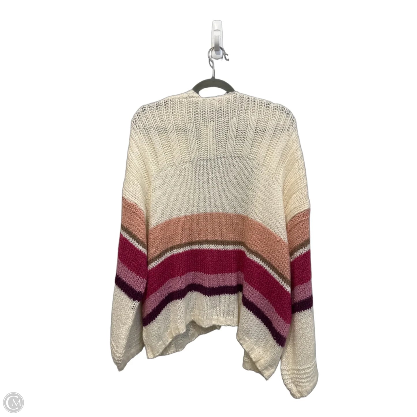 Sweater Cardigan By Mi Ami In Striped Pattern, Size: L