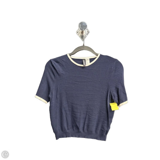 Top Short Sleeve By Divided In Navy, Size: M