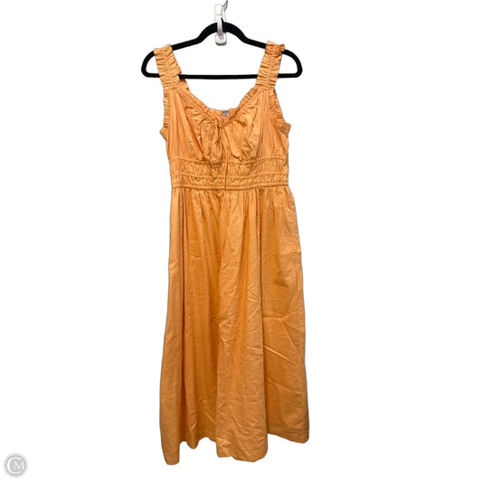 Dress Casual Midi By Old Navy In Orange, Size: M