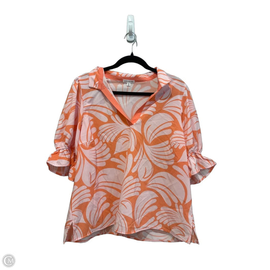 Top Short Sleeve By Mary Square In Pink, Size: Xl